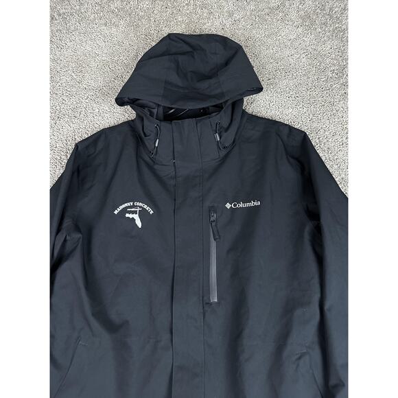 Columbia Jacket Mens L Omni-Tech Waterproof Hooded Rain Coat Interchange Shell - Picture 3 of 12